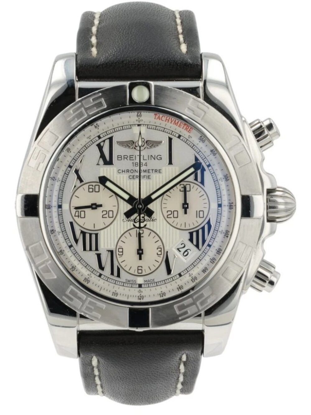 Breitling Chronomat Silver Dial Stainless Steel 44mm Automatic Mens Watch
